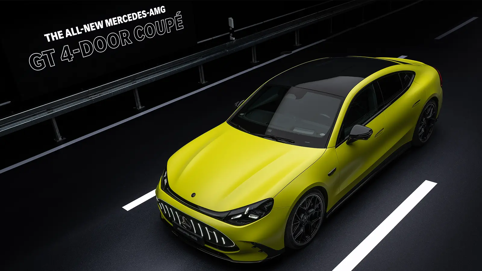 2027 Mercedes-AMG GT 4-Door Coupe on the road