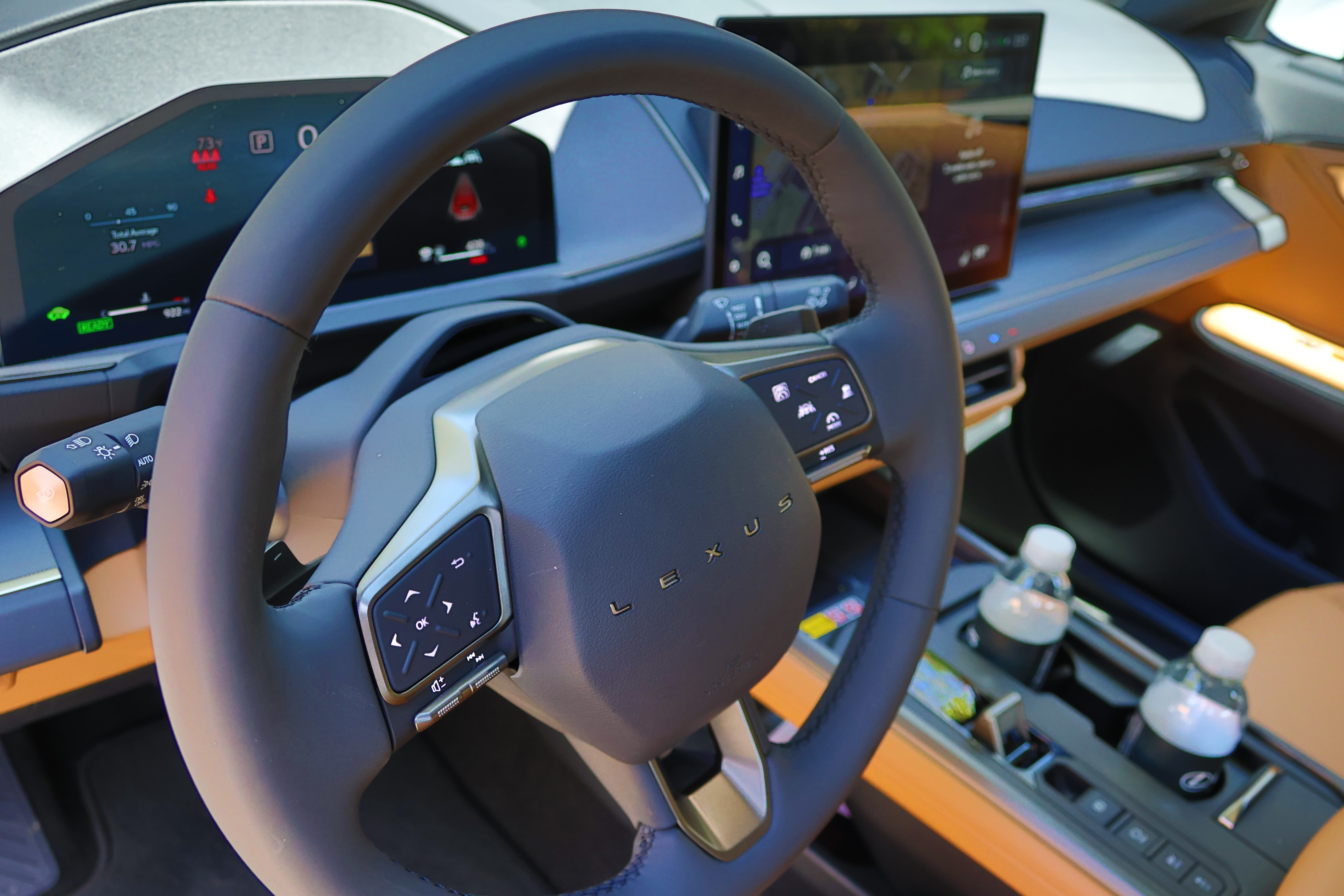 2026 Lexus ES350e ES500e Dashboard with black interiors