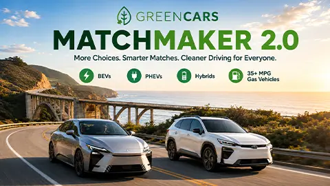 A Lexus and Subaru driving next to each other on scenic highway.
