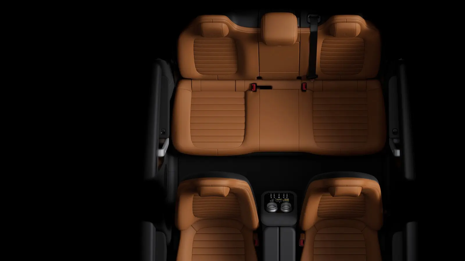 The Ferrari Luce interior overhead view