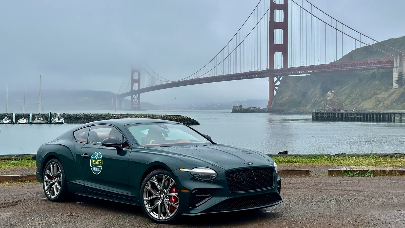 2026 Bentley Continental GT S PHEV Standing next to the Golden Gate Bridge