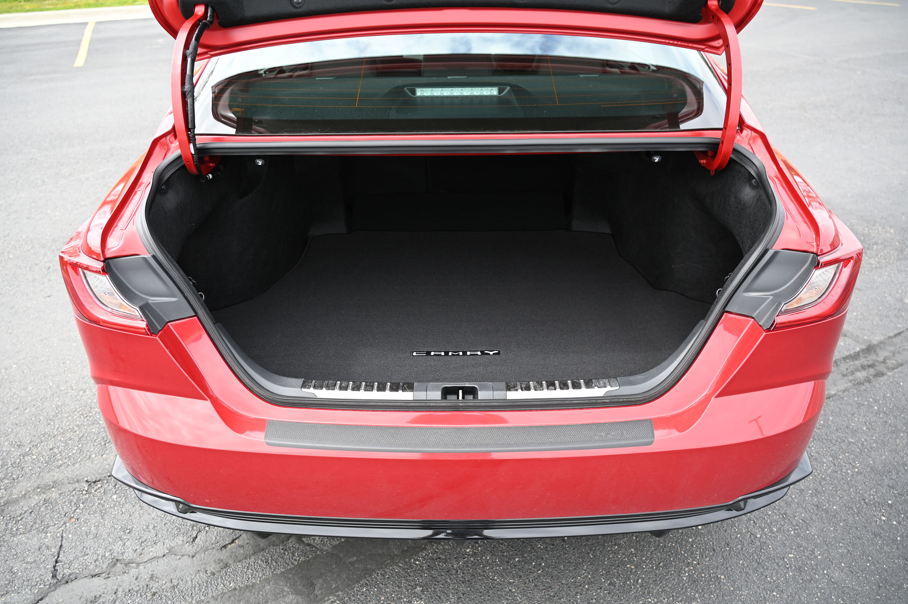 2026 Red Toyota Camry Nightshade trunk space