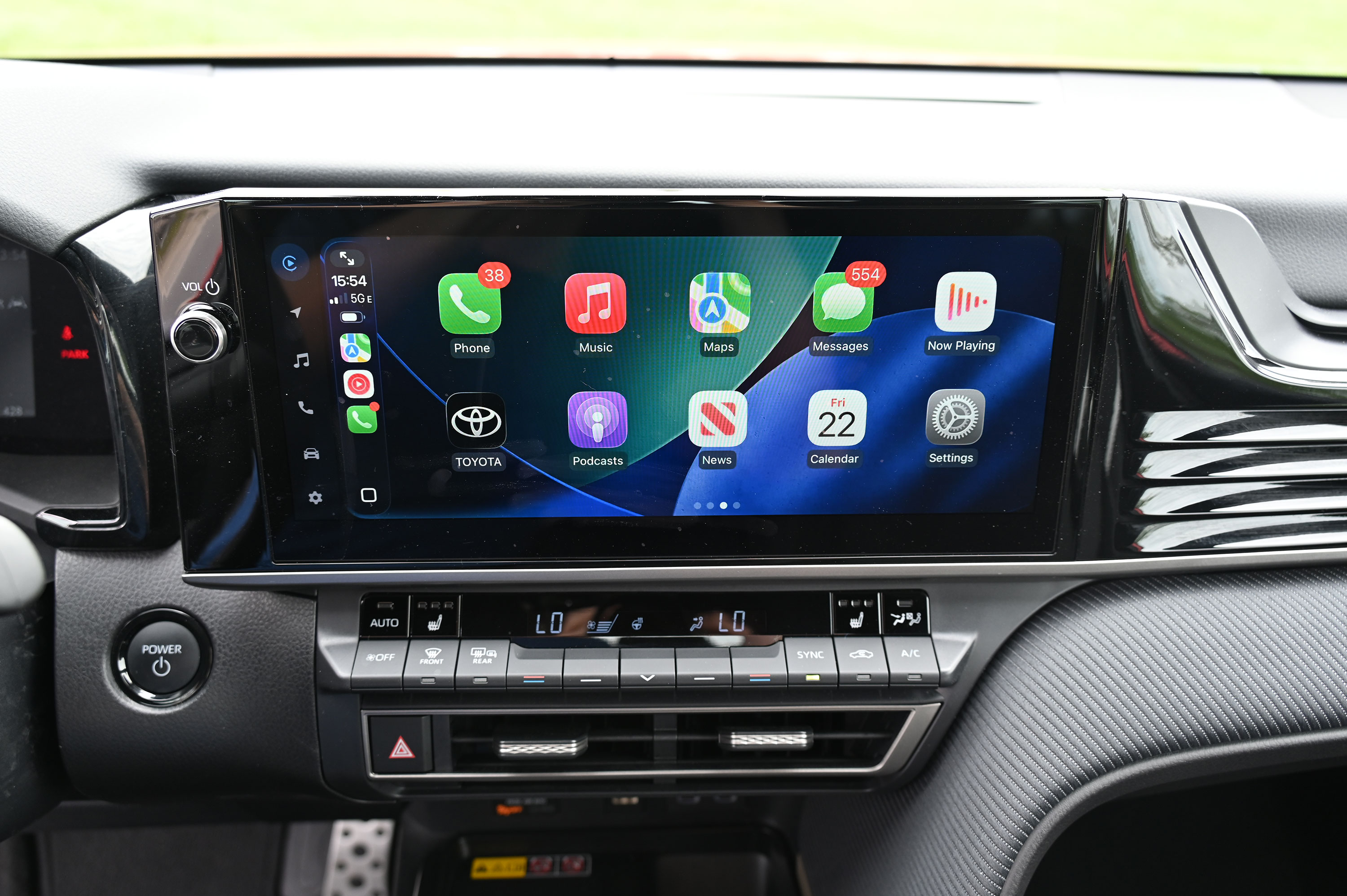 2026 Red Toyota Camry Nightshade touchscreen infotainment center