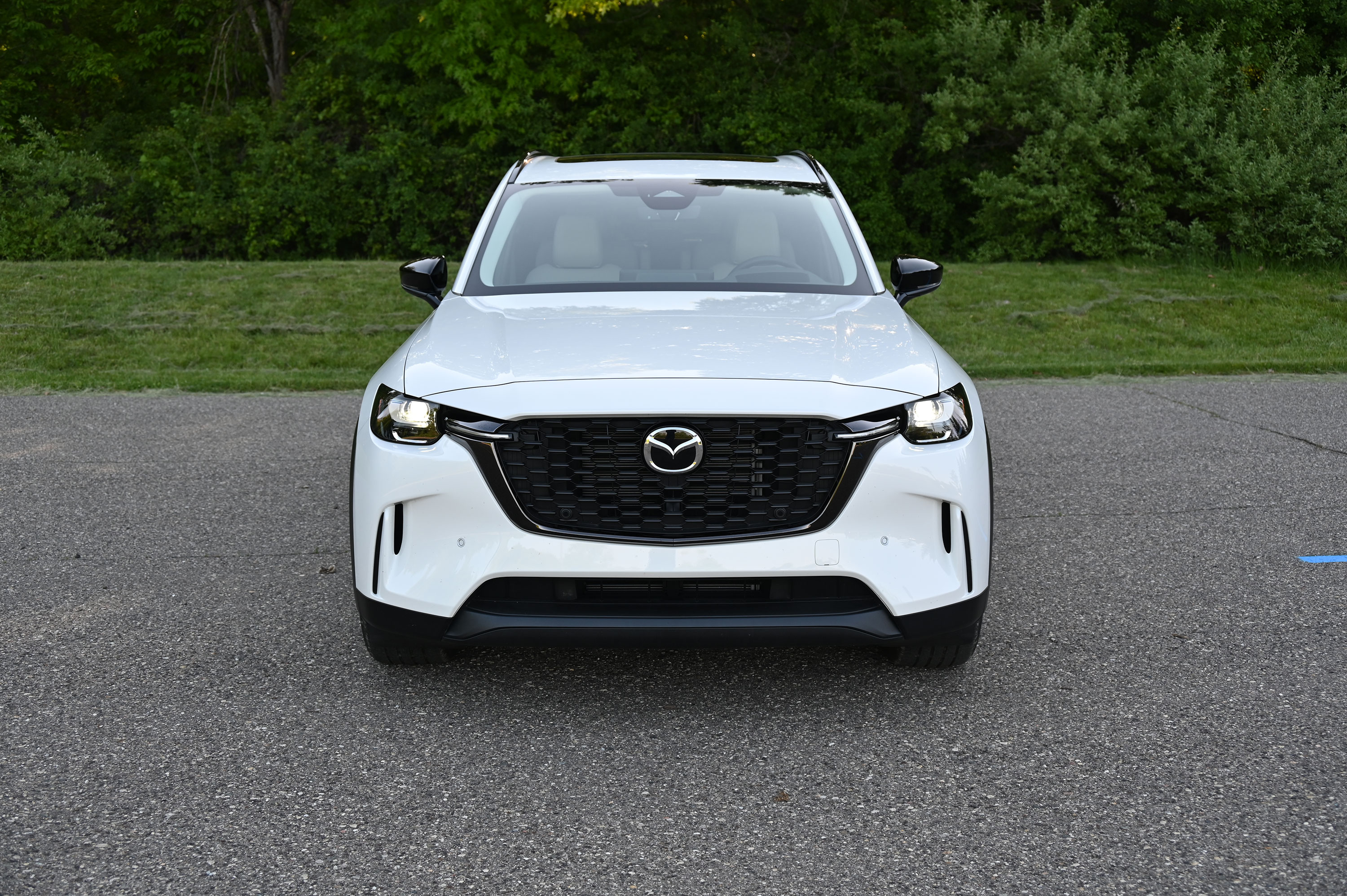 White 2026 Mazda CX-90 front angle