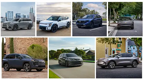 Collective image of best hybrid family vehicles