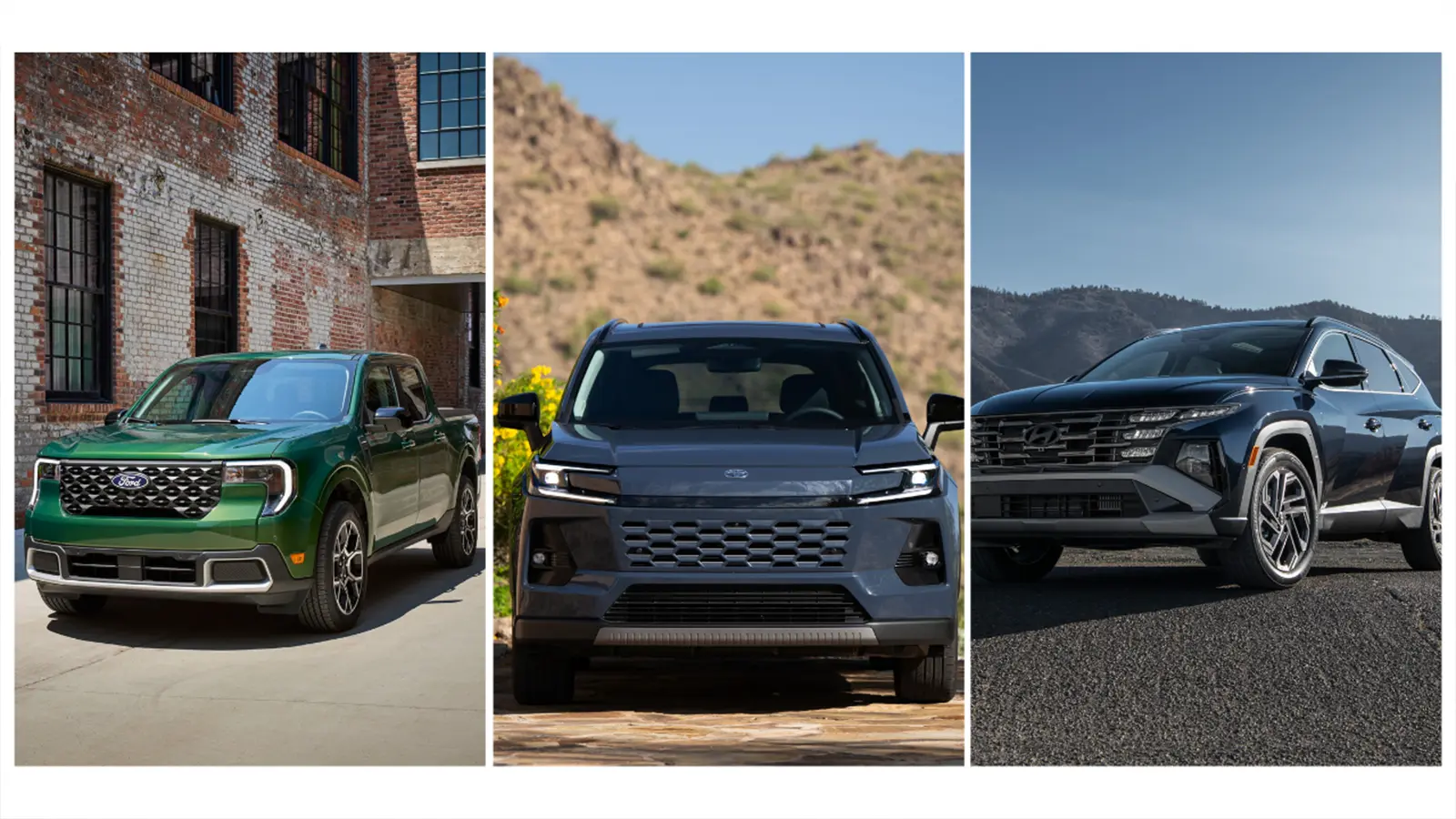 Comparison image of the latest hybrid vehicles