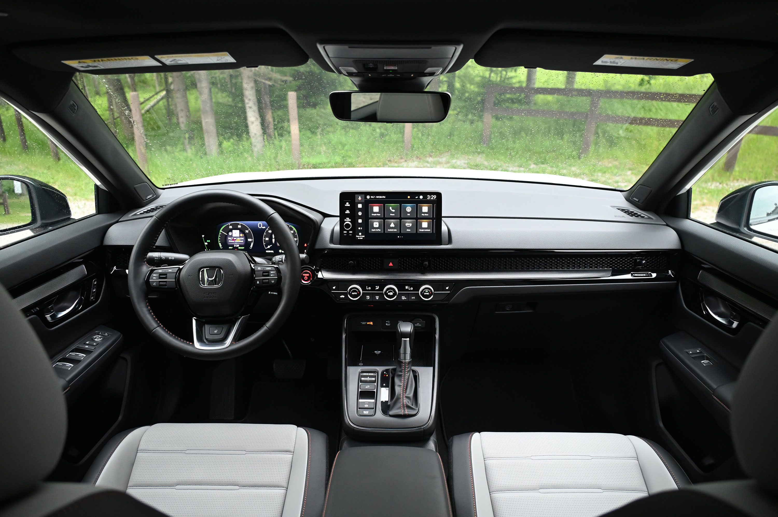 Black interiors of the 2026 Honda CR-V Hybrid Sport