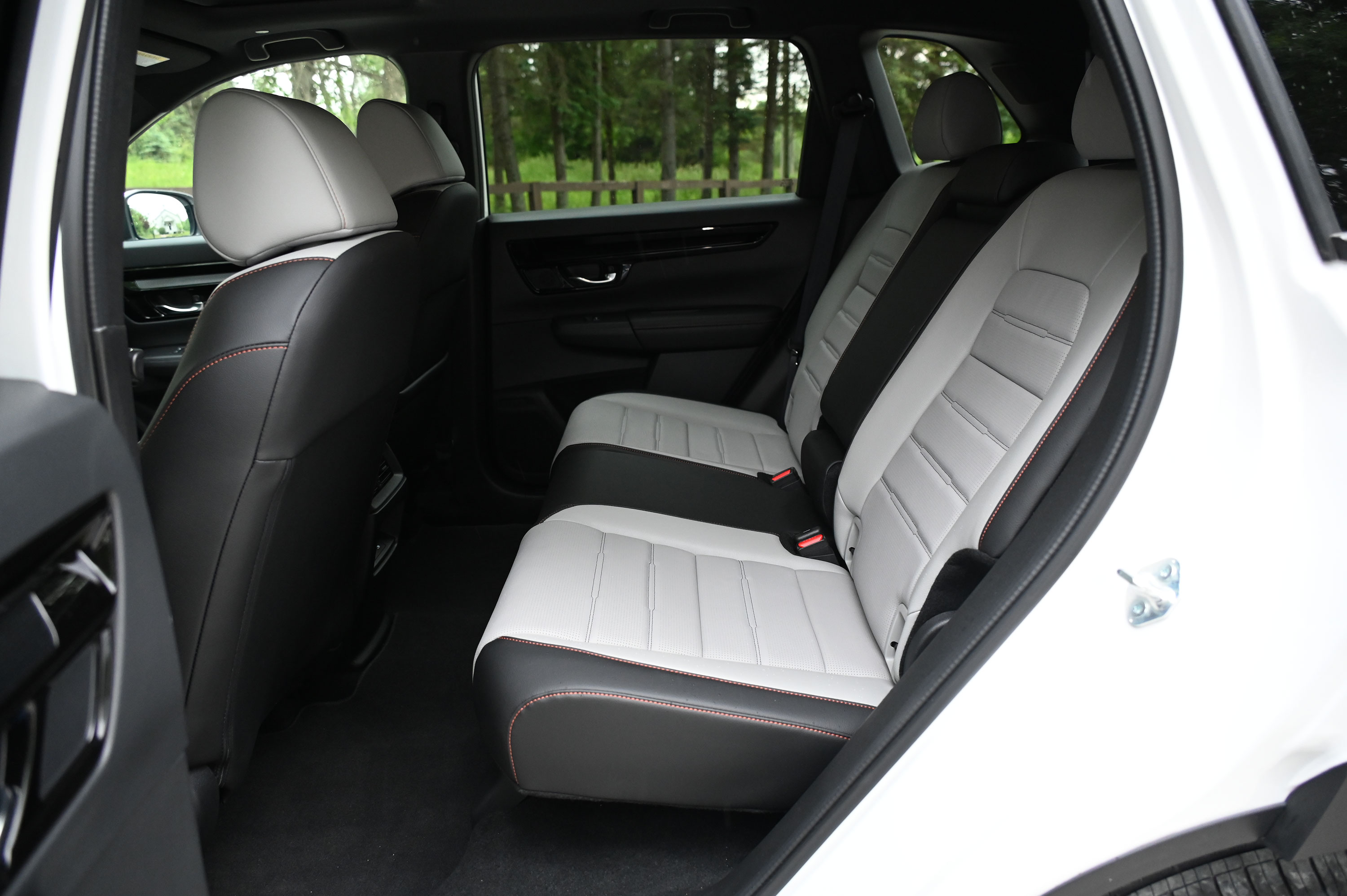 Black and white interiors of 2026 Honda CR-V Hybrid Sport
