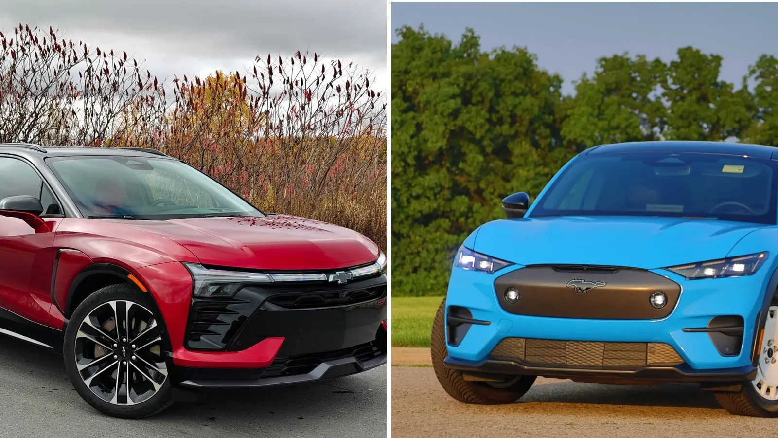 Ford Mustang Mach-E frente a Chevrolet Blazer EV