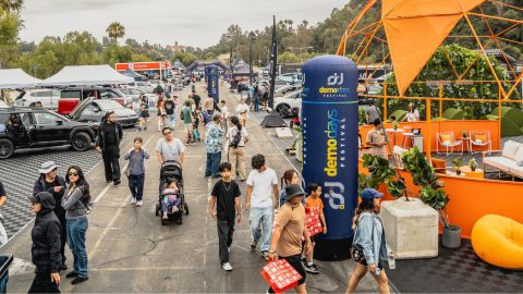 Birds-eye view of Demo Days Festival