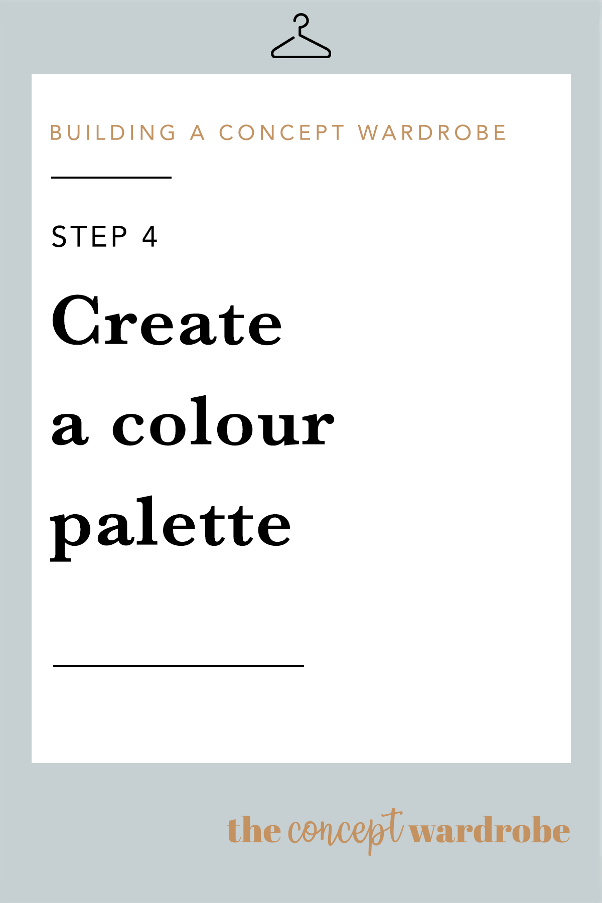 Step 4: Create A Colour Palette | the concept wardrobe