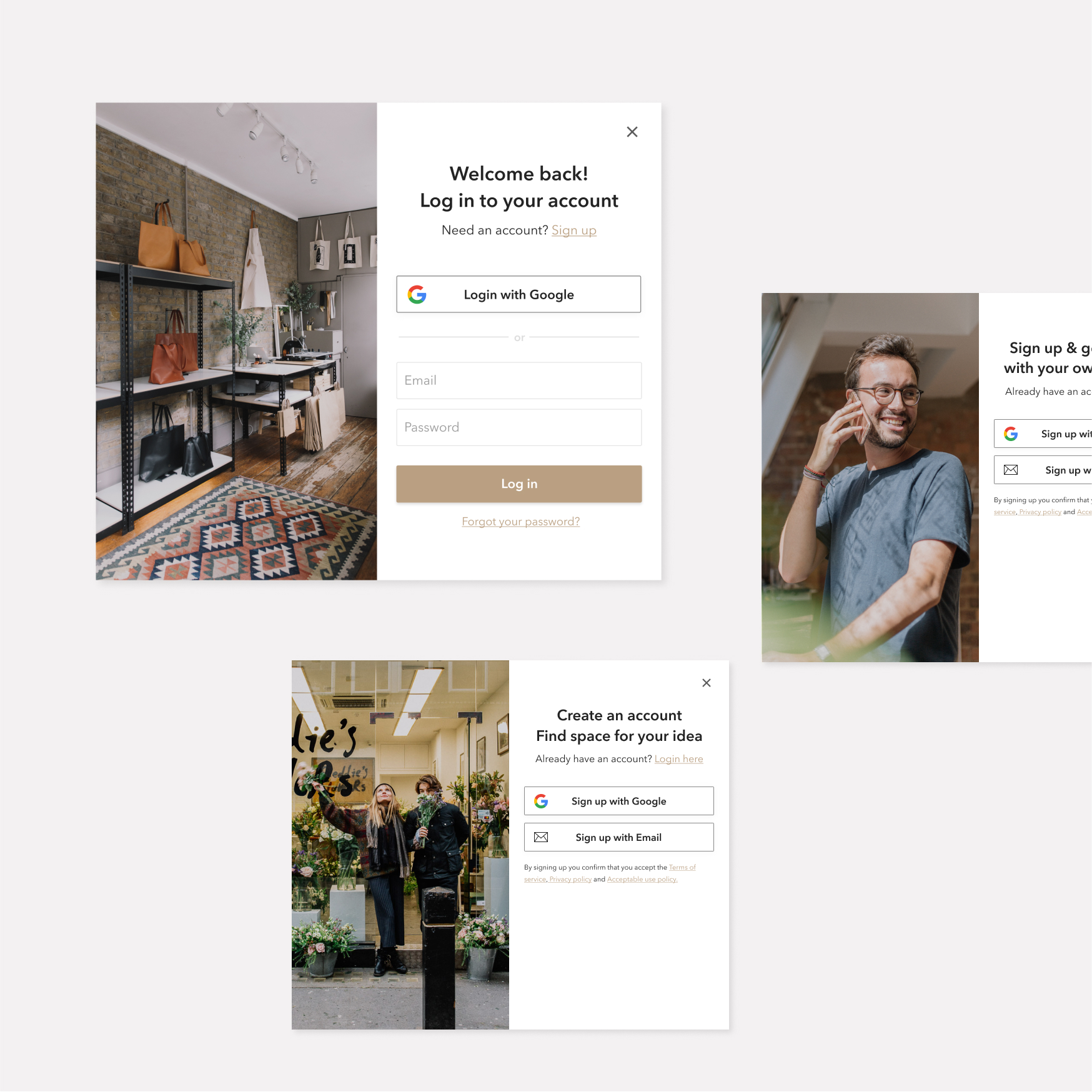 Signup design thumbnail