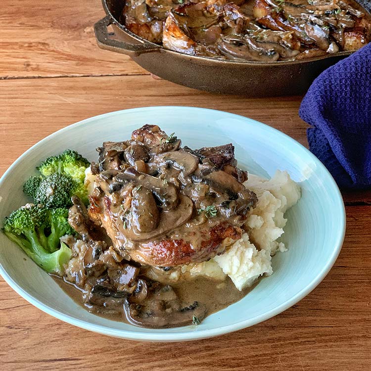 Pork Chops in Creamy Mushroom Sauce | NZ Pork