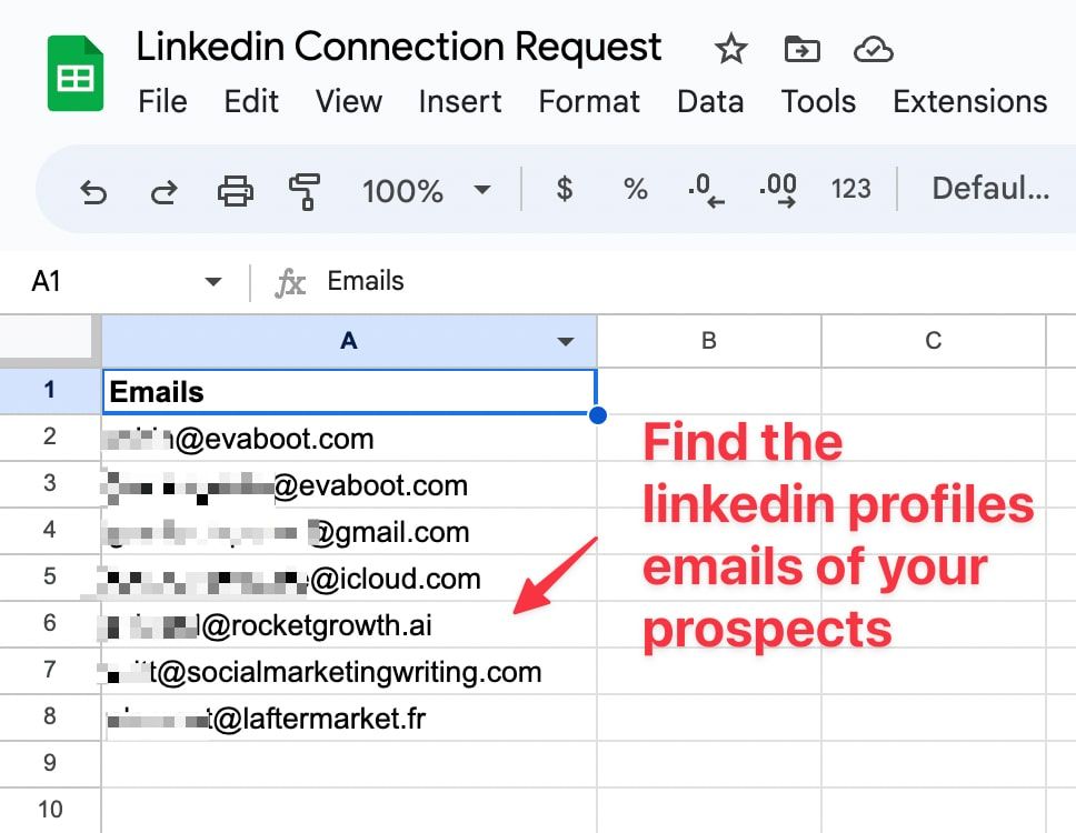 collecting emails for linkedin