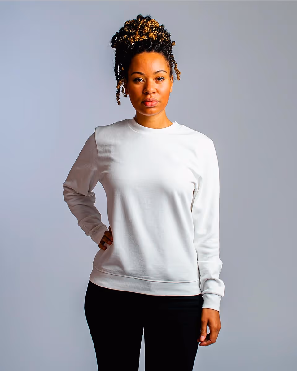 Honest Basics — Womens crew neck sweater