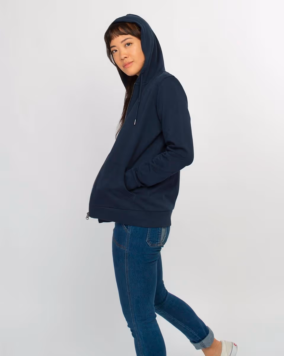 Honest Basics — Womens zip hoodie