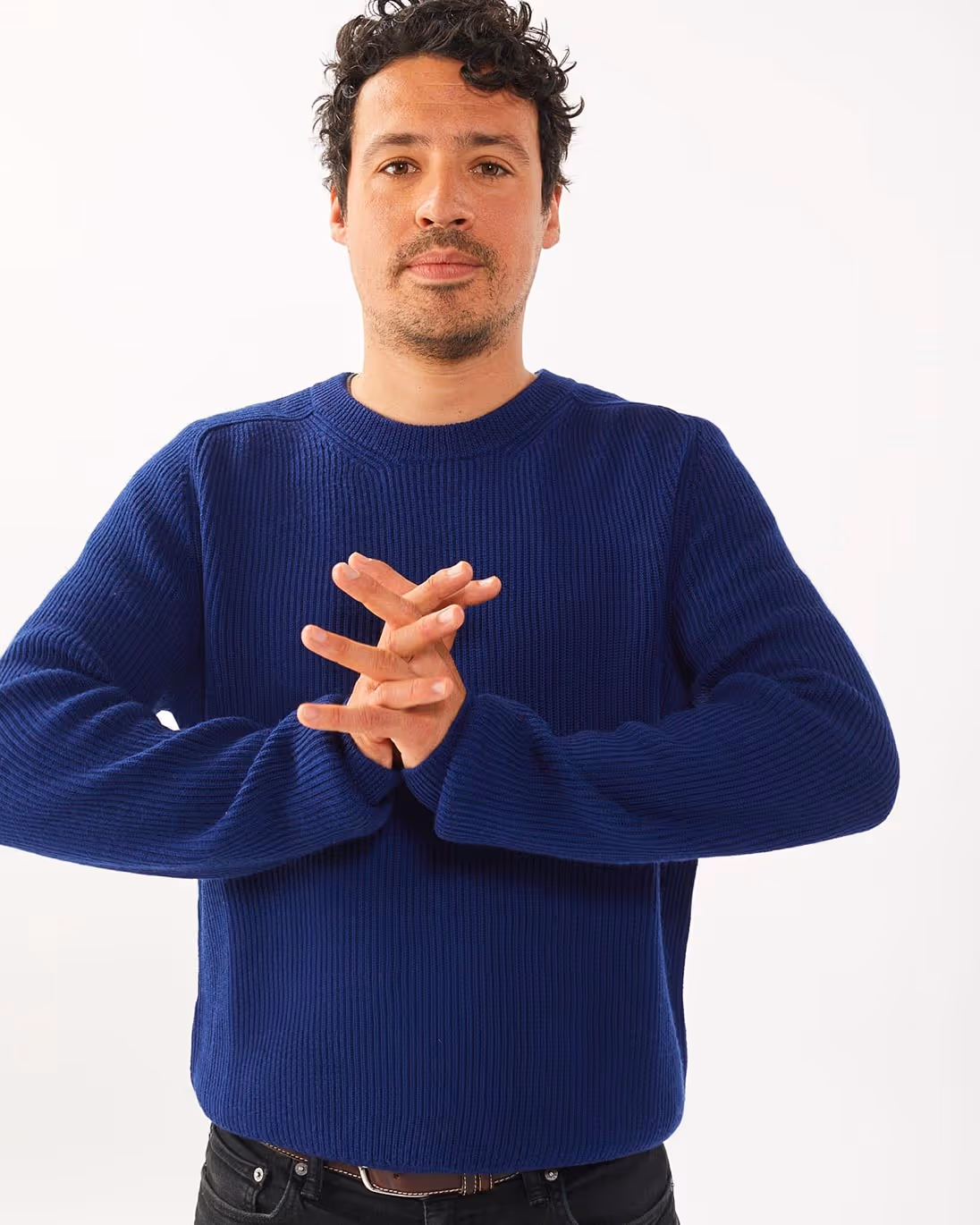 Tricot — Organic wool rib crewneck