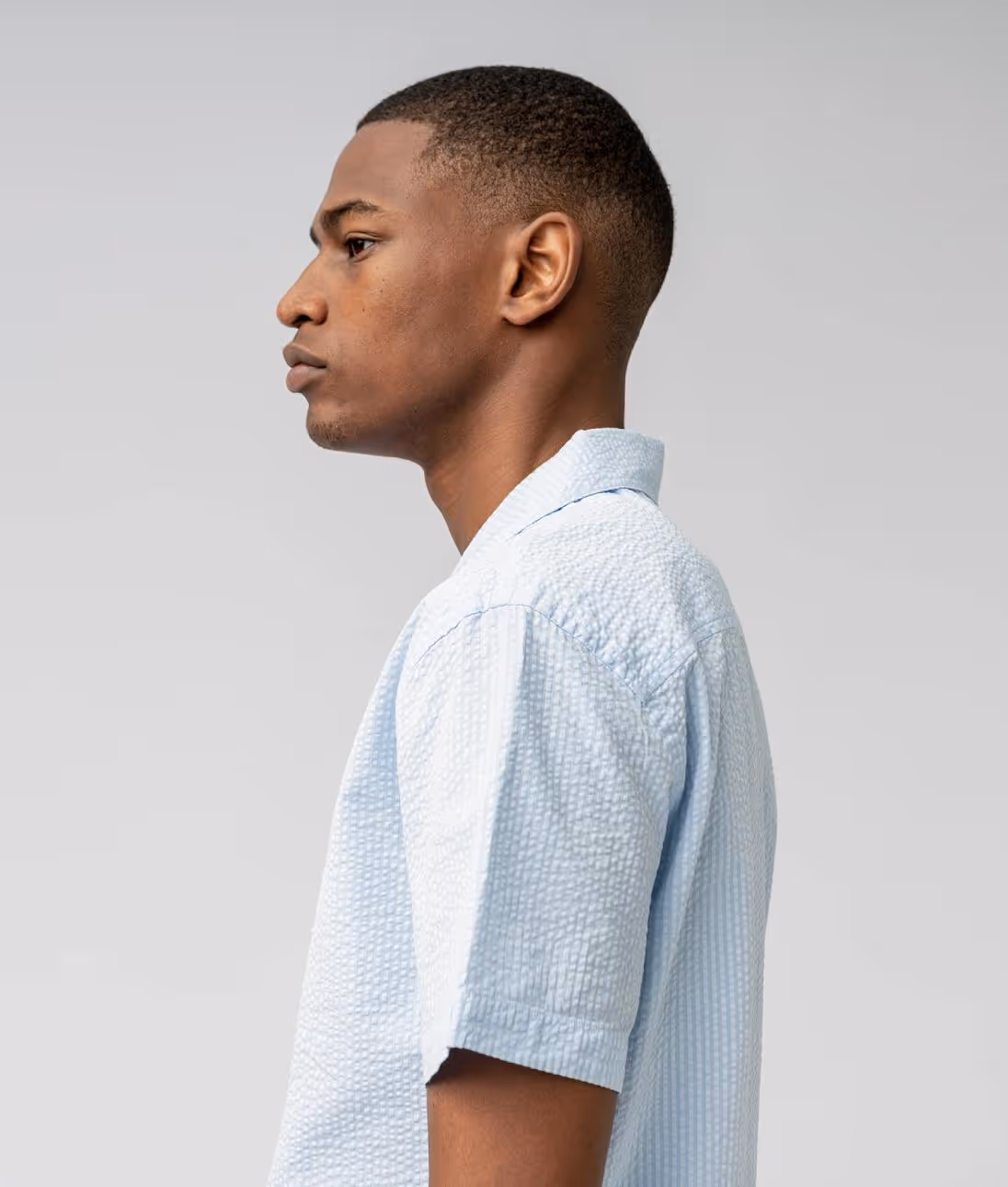 ISTO. — Camp collar seersucker