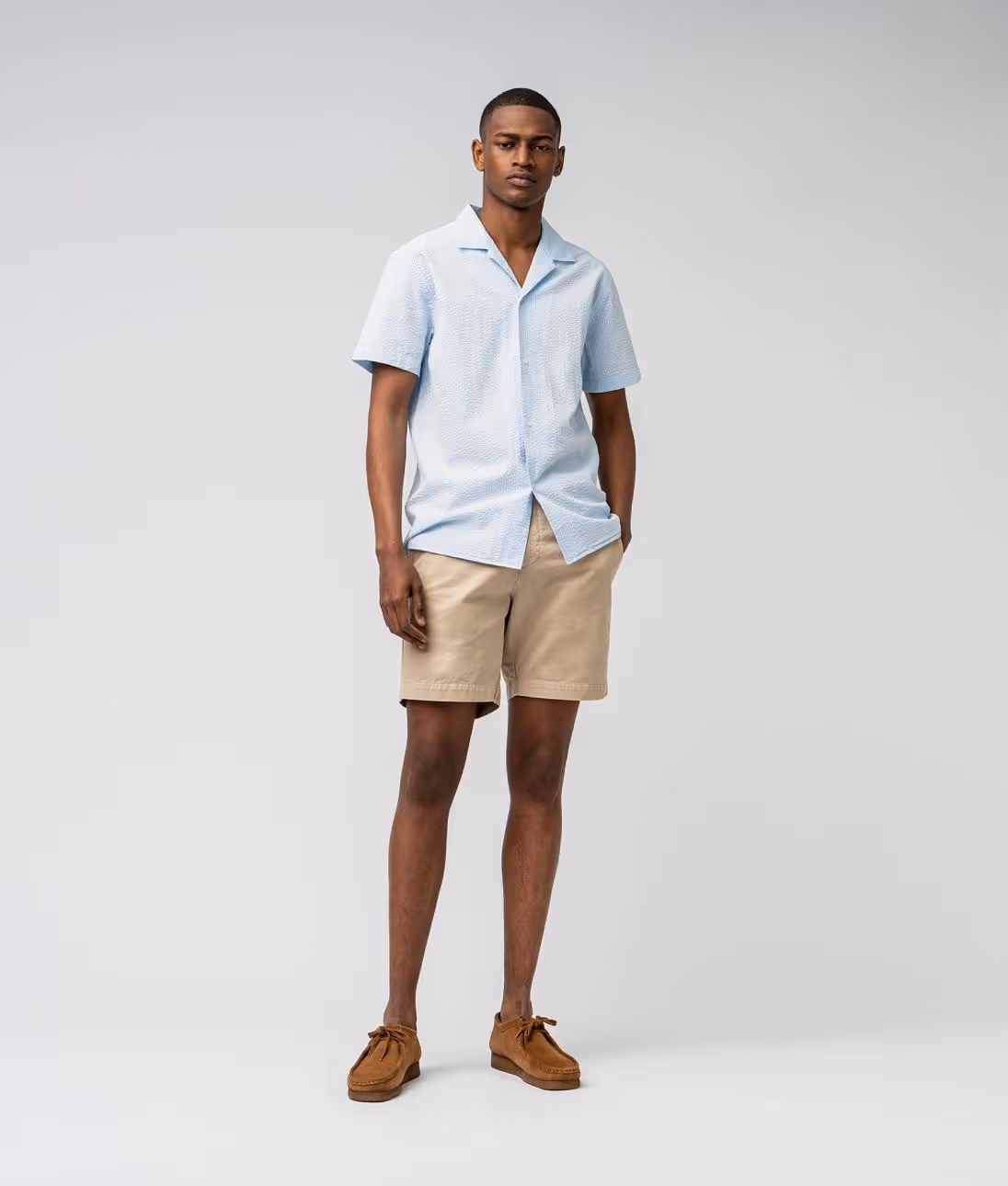 ISTO. — Camp collar seersucker