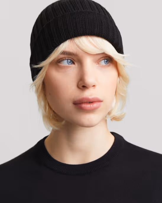 Asket — Ribbed wool beanie