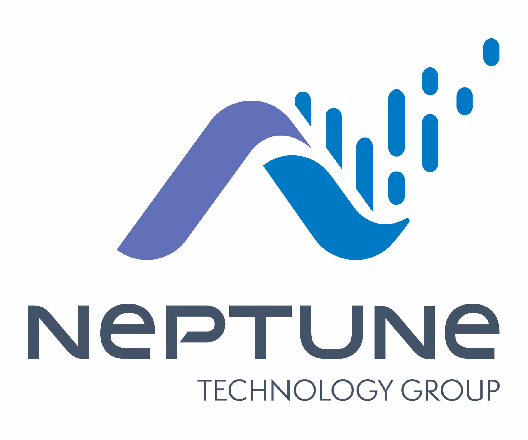 Neptune Technology Group logo with stylized blue 'N' and digital pixel elements above the company name.