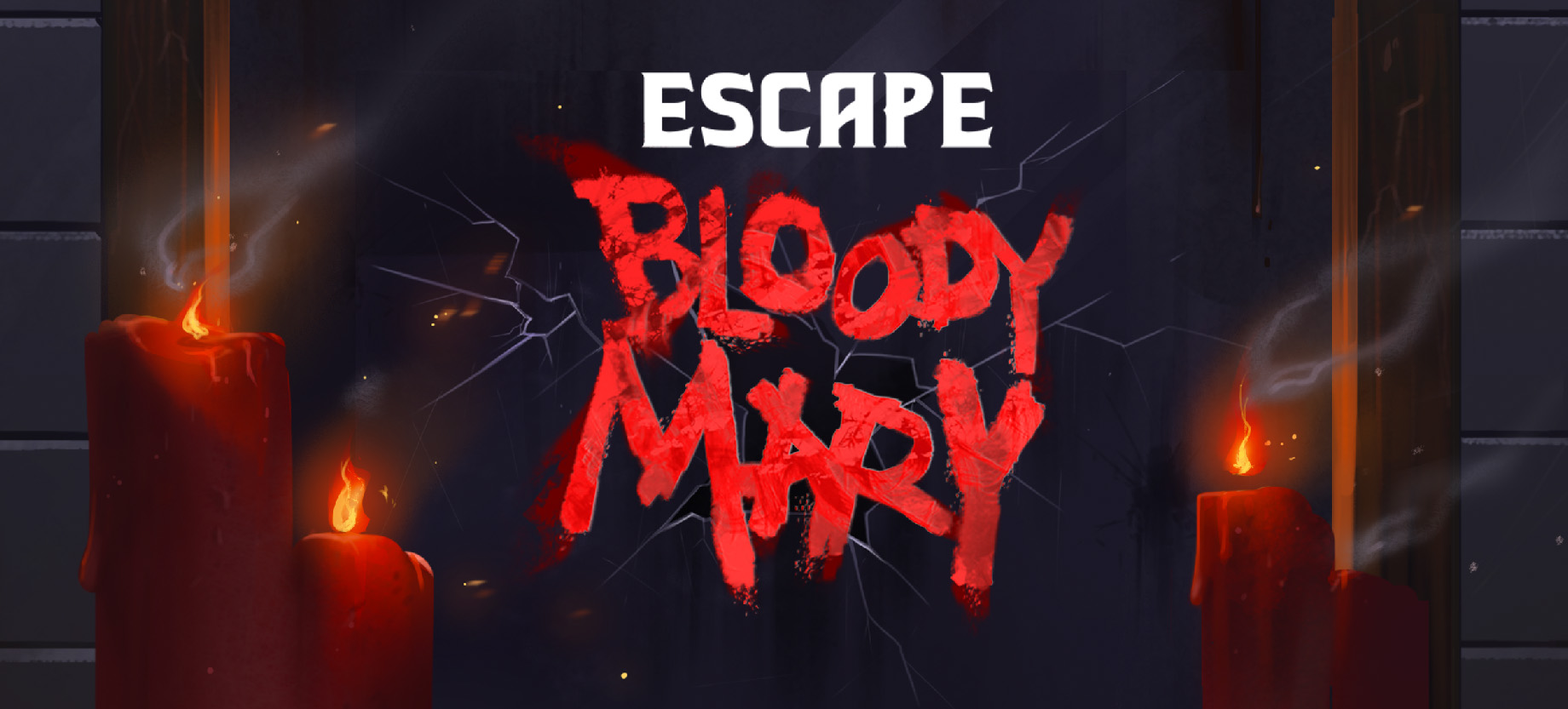 A banner image showing candles and the logo for the game Escape Bloody Mary