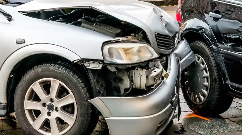 Damaged scrap car in Canberra with front-end collision damage, ready for scrap car removal and recycling through a licensed buyer.