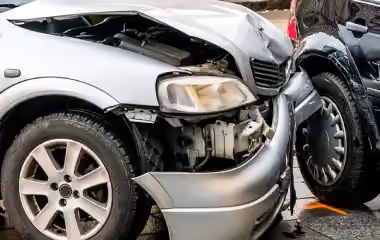 Damaged cars after an accident in Darwin, suitable for scrap car removal or selling to car wreckers for recycling and spare parts.