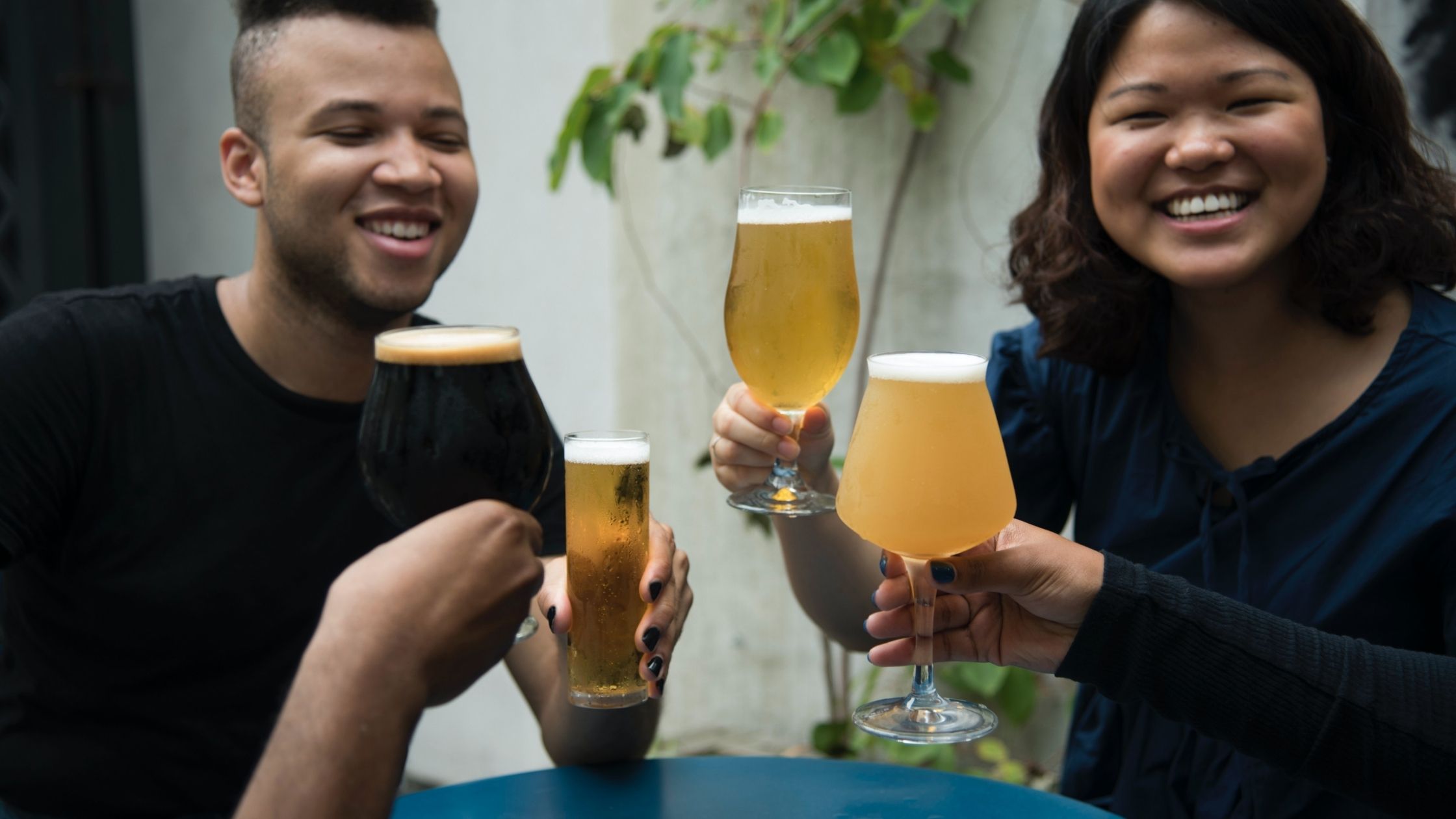 A Group Of Friends Share A Drink