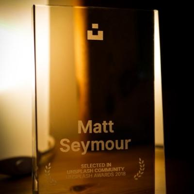 A trophy presented to Matt Seymour
