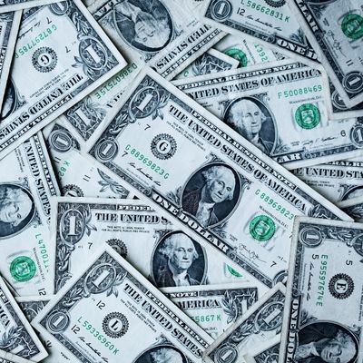 A stash of dollar bills 