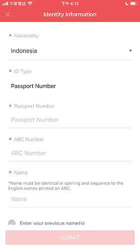 Maicoin personal info setup 1
