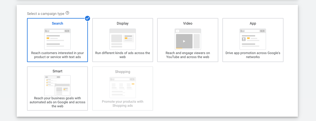 Google Ads - Campaign types