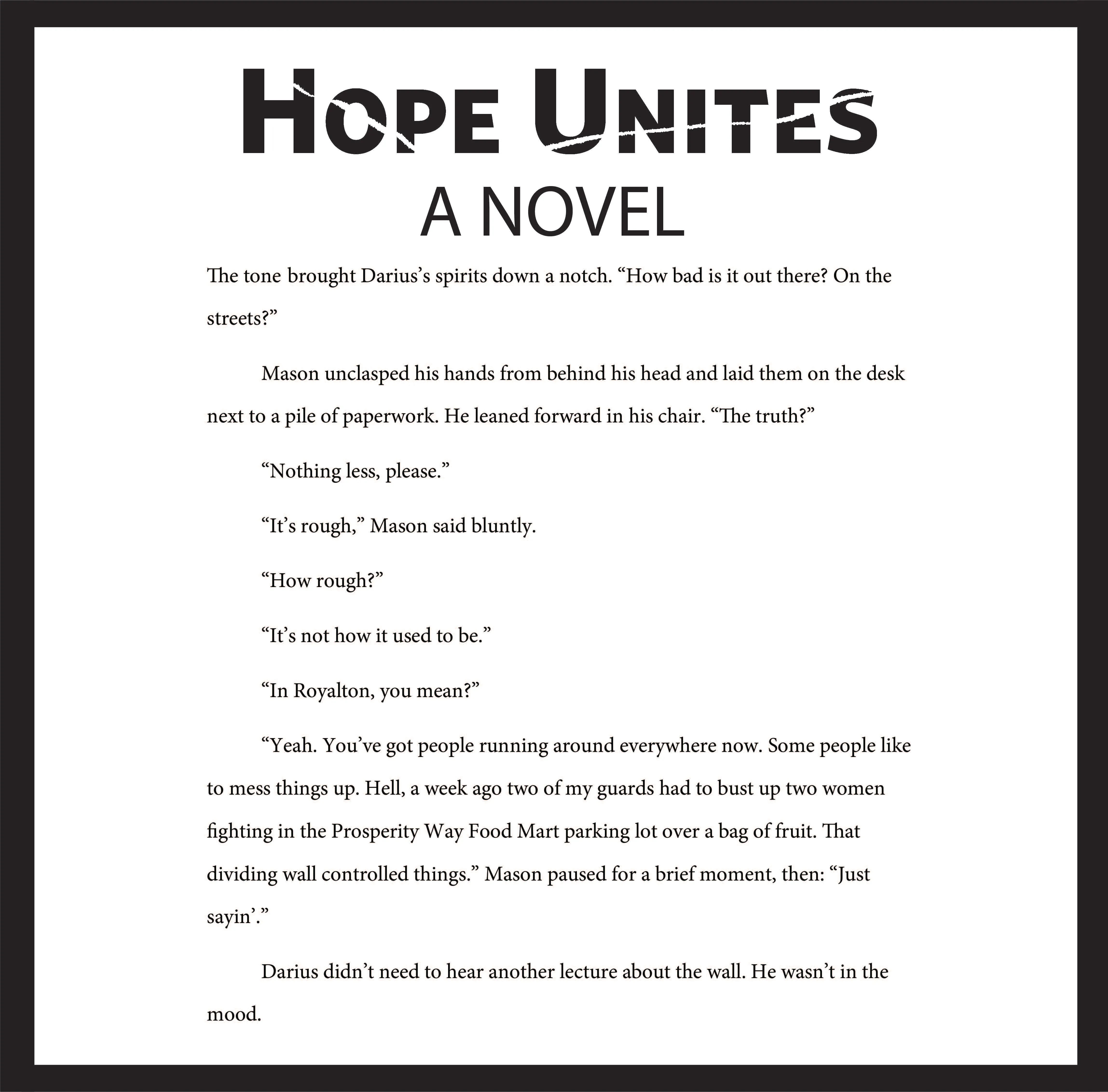 Hope Unites, Dystopian, Psychological, Thriller, Action, Fiction, Entertainment, Future, Female, Female Lead, Disabled, Amputee, Climate Change, Winnipeg, Manitoba, Canada, Kindle, Amazon, e-reader, Canadian Author