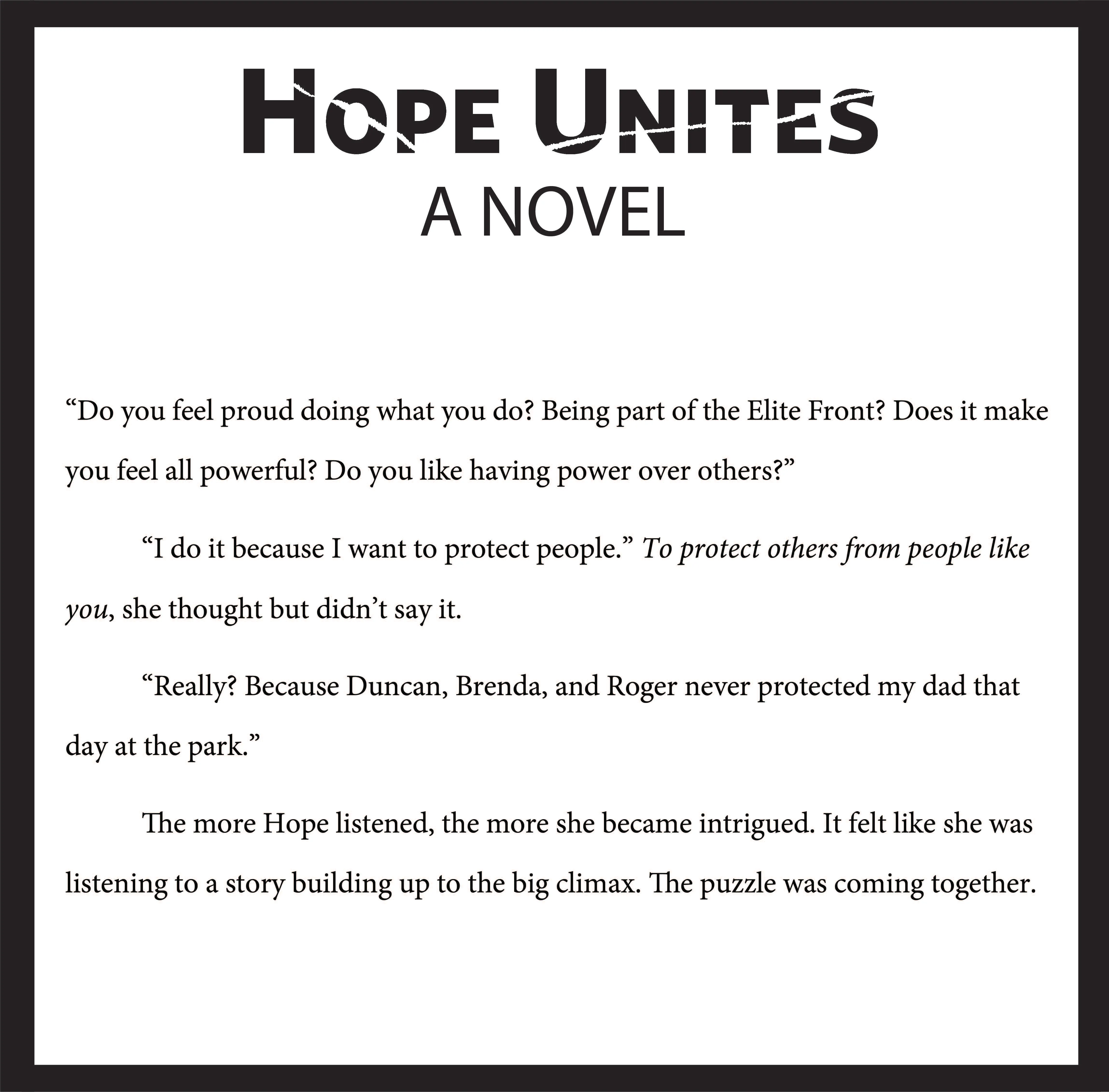 Hope Unites, Dystopian, Psychological, Thriller, Action, Fiction, Entertainment, Future, Female, Female Lead, Disabled, Amputee, Climate Change, Winnipeg, Manitoba, Canada, Kindle, Amazon, e-reader, Canadian Author