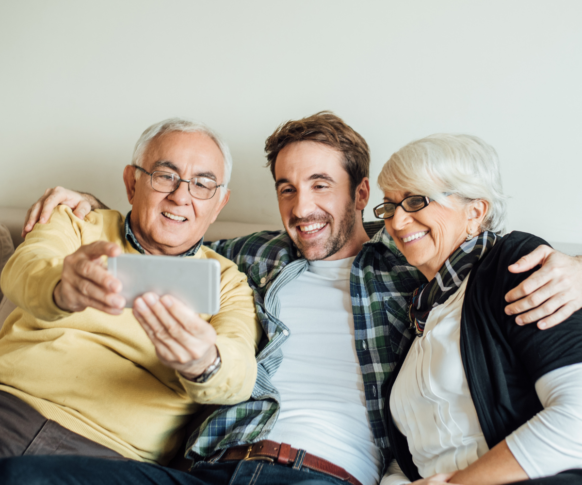 Family spending time together while arranging private home care support