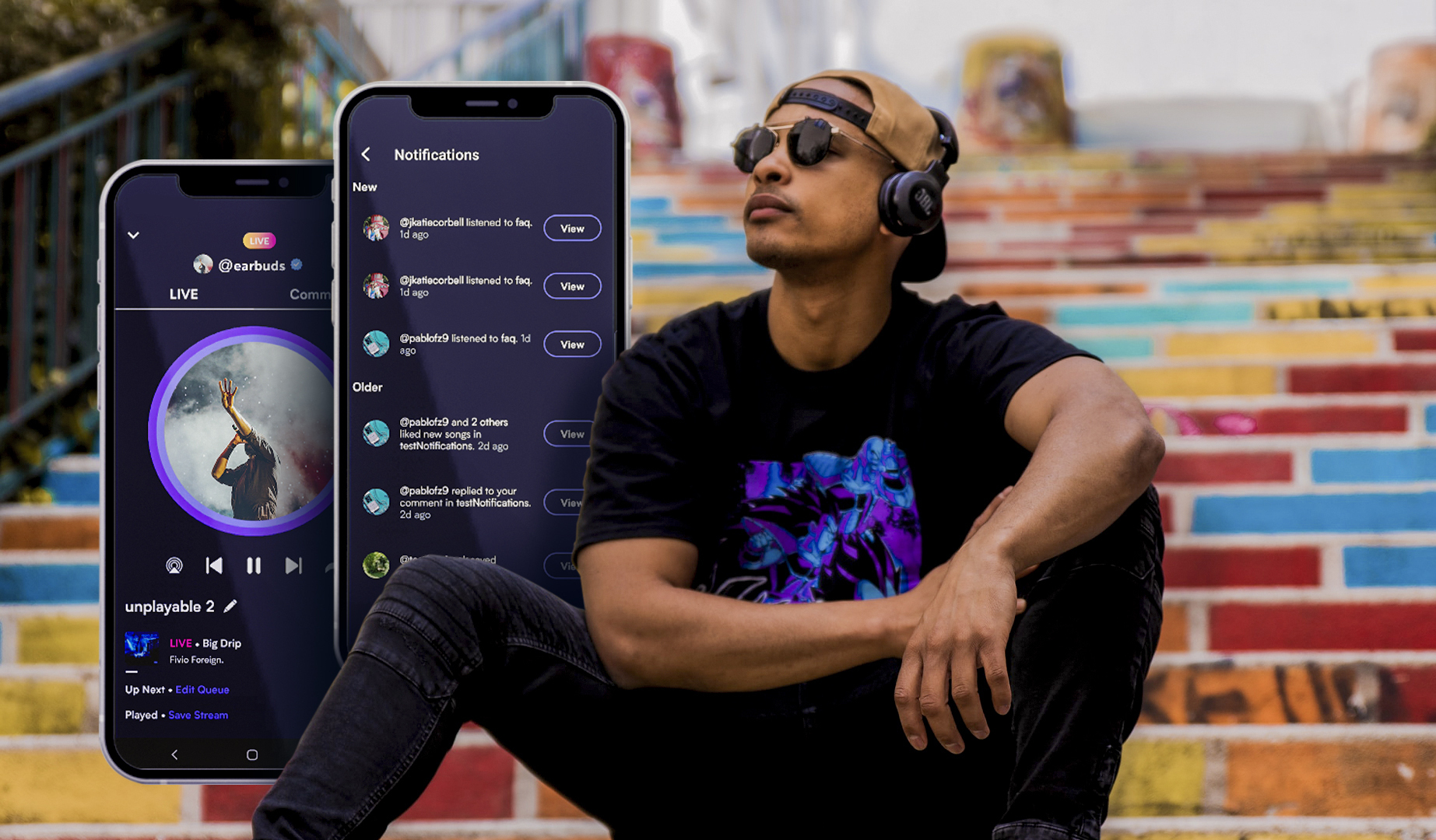 CodigoDelSur engineered Earbuds to combine social networking features with a rich, live music listening experience.