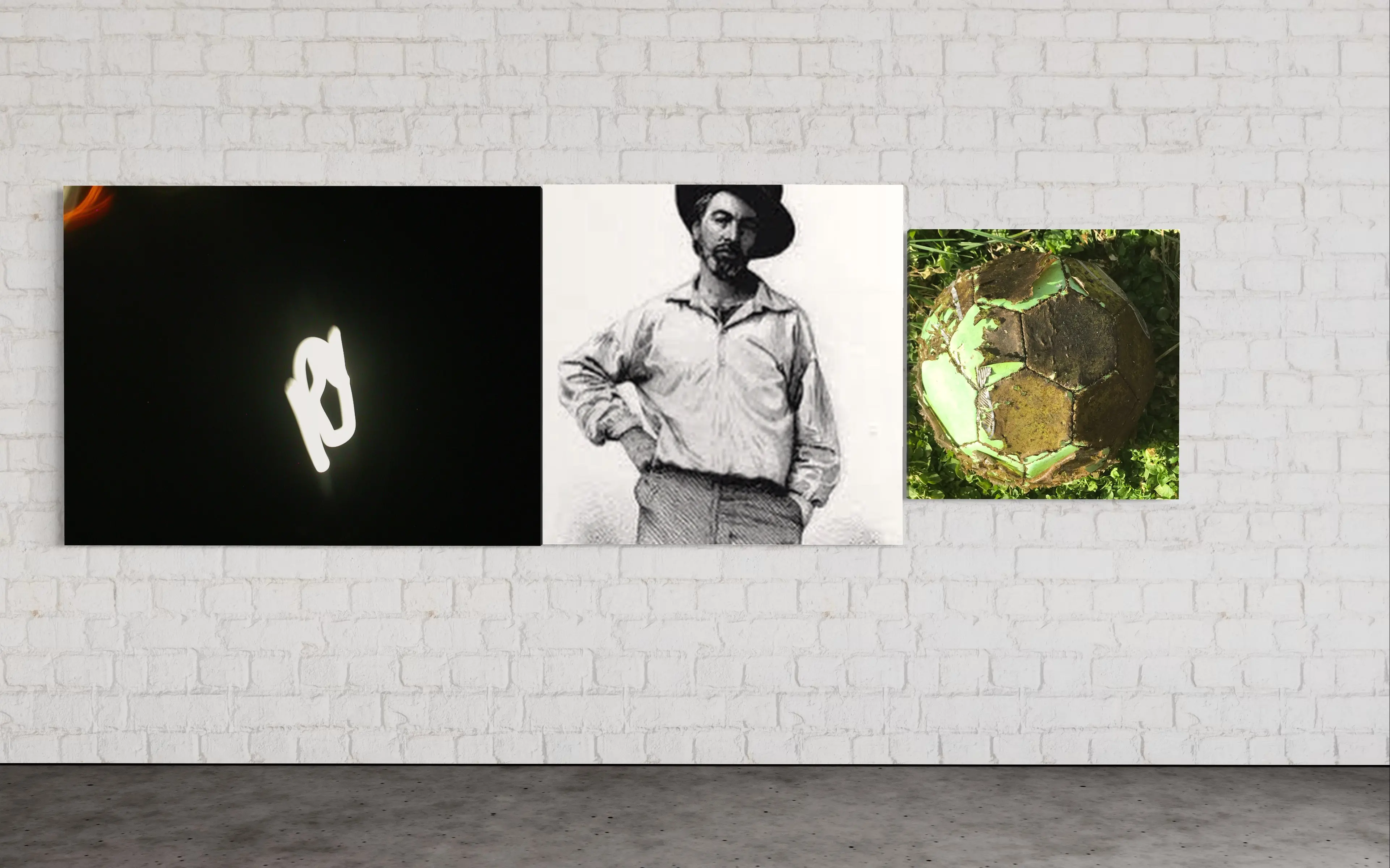 Moon, Walt Whitman and decaying soccer ball 