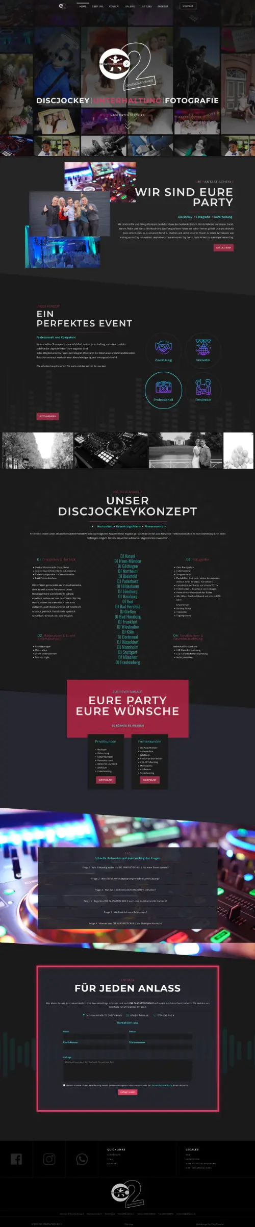 Desktopvorschau für die Webseite dj-feier.de