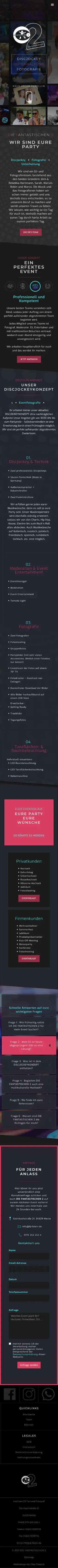 Mobile Vorschau für die Webseite dj-feiern.de
