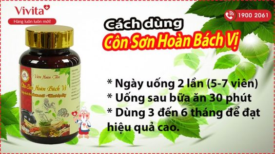 Hướng dẫn sử dụng thảo dược Côn Sơn Hoàn Bách Vị