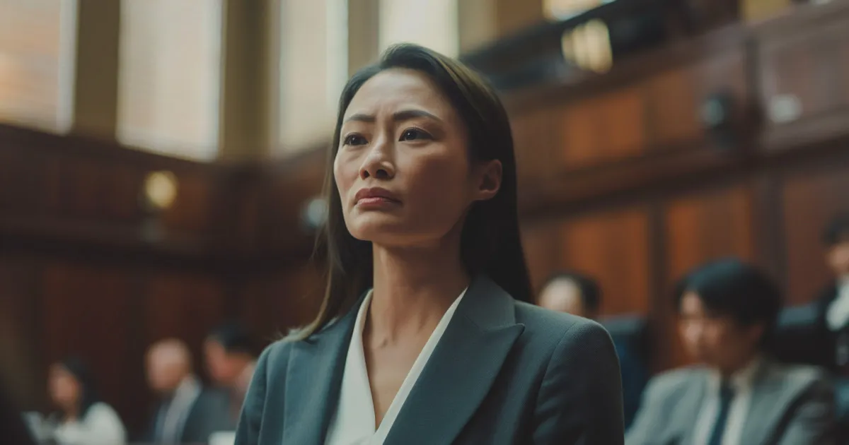 Employee standing up for their rights in court