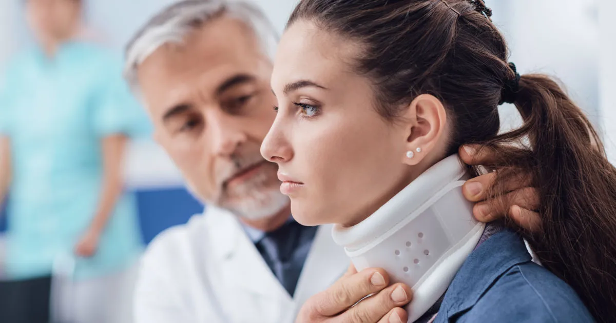 personal injury neck woman