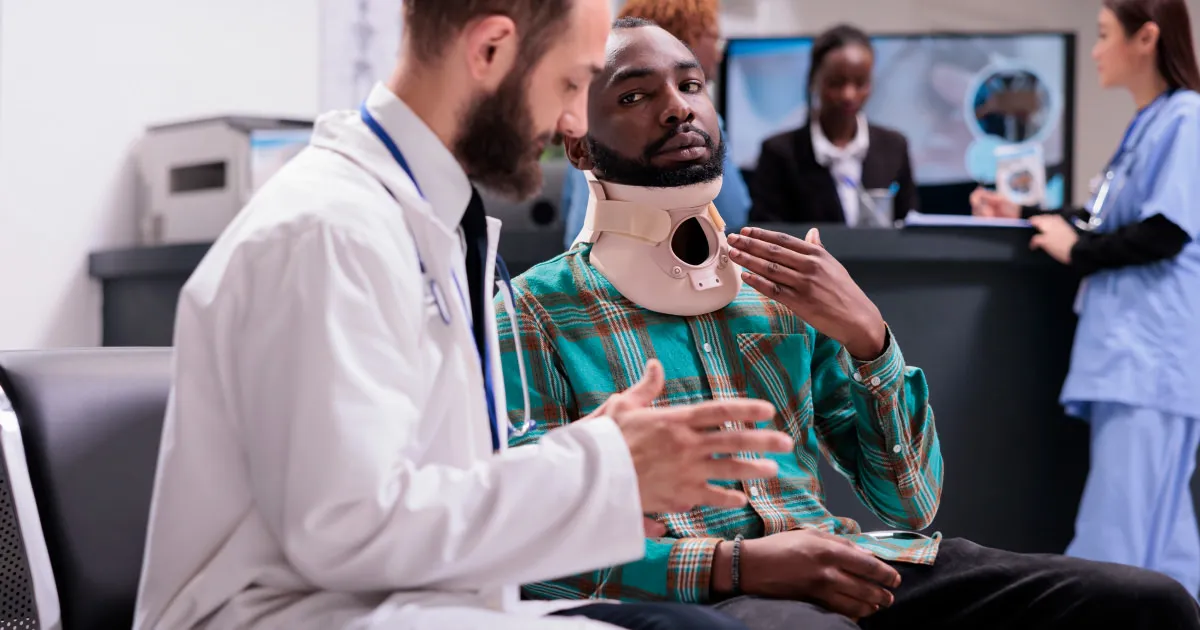 personal injury neck man