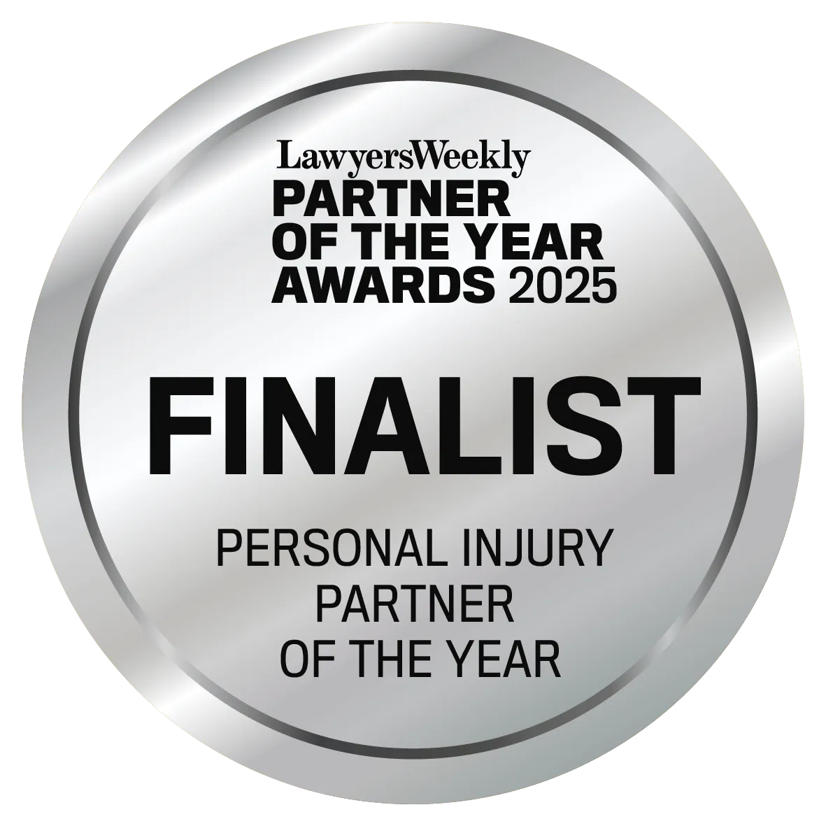 State Law Group is a Finalist in the 2025 LawyersWeekly Partner Of The Year Awards for Personal Injury Partner Of The Year