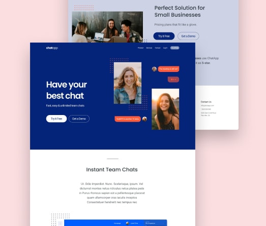 A mockup of a project