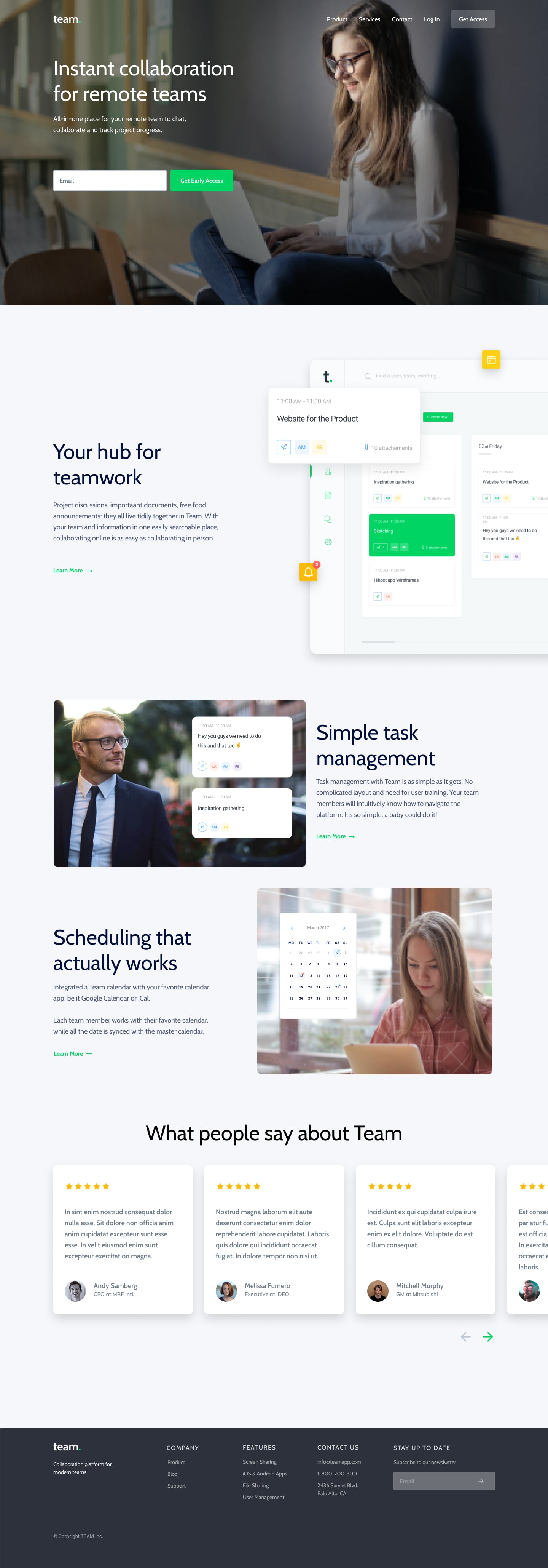 A screenshot of web page