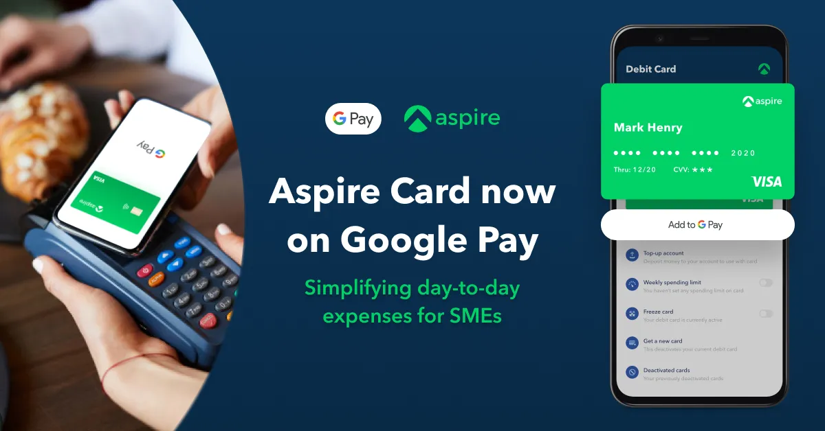 Aspire card now on Google Pay