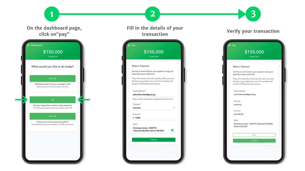 3 simple steps to pay your suppliers with Aspire