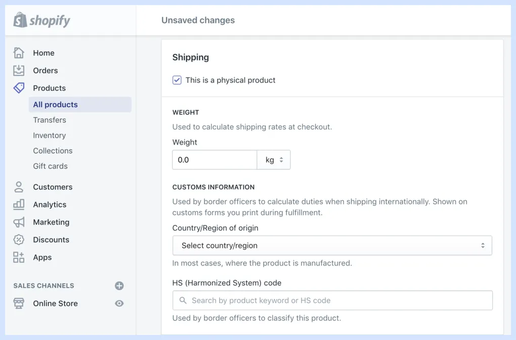Step 5 to Set Up Your Shopify Store: Choose shipping methods